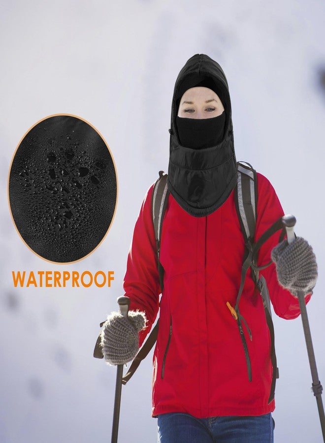 Tyzrdnac Balaclava Ski Mask Fleece Lining Windproof Warm Adjustable Thermal Winter Cold Weather Face Mask for Men Women Black - Image 4